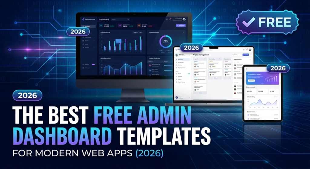 Collage of the Best Free Admin Dashboard Templates