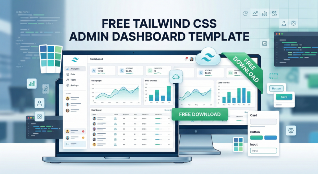 Preview of Free Tailwind Admin Template